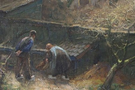 Westsingel door Hendrik Jan Wolter, ca 1900 (detail)