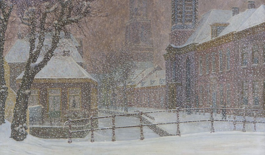 Langegracht in de sneeuw, 1950