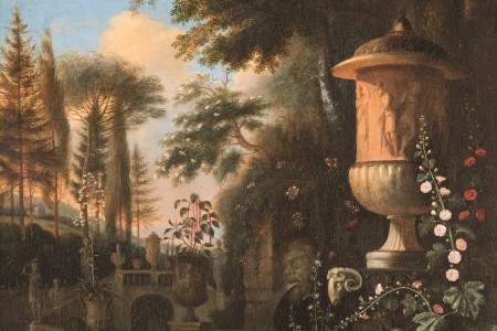 View on the park of Villa Doria Pamphili in Rome (detail), Mathias Withoos 1650 – 1660, oil paint on canvas, collection Museum Flehite
