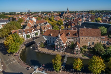 Museum Flehite Amersfoort, bovenaanzicht vanaf Westsingel