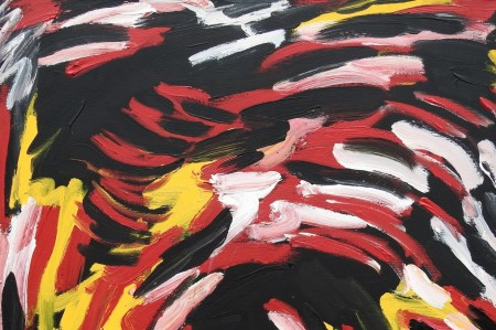 Jan de Beus, Stümisch Bewegt (for Mahler), 1983, acrylic on linen, 80x100 cm