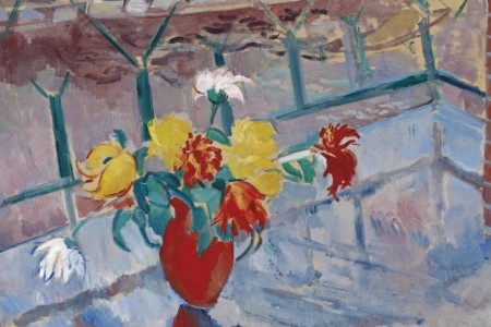 Chrysanten op het balkon, 1915, olieverf/doek, 69 x 91 cm., The Phoebus Foundation