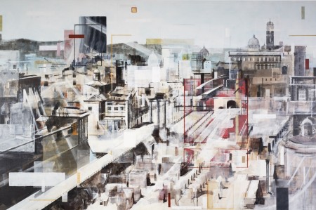 Wessel Huisman, The Painters Playground, acrylic on canvas,130x260, 2022